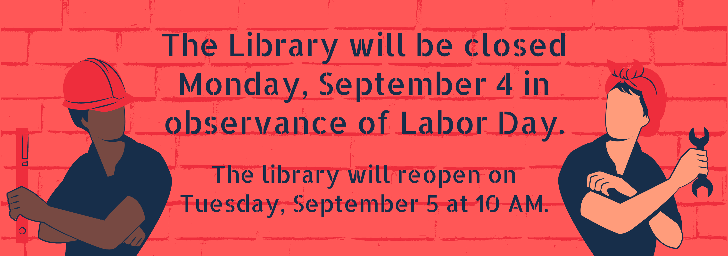 Labor Day 2023 banner Moon Township Public Library